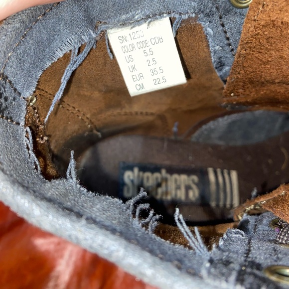 VINTAGE SKECHERS PLATFORM COMBAT BOOTS - Picture 4 of 5